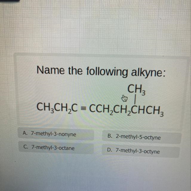 Name the following alkyne. Please help me <3-example-1