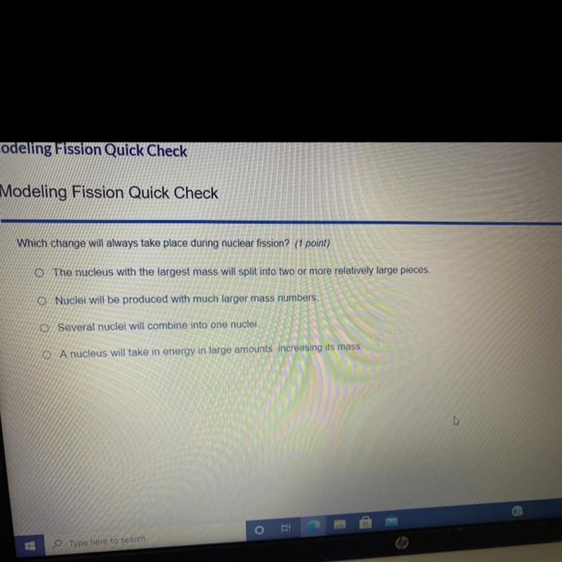 Which charge will always take place during nuclear fission?-example-1