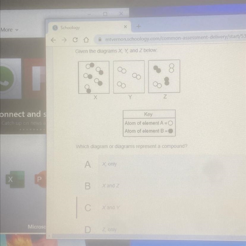 Which diagram or diagrams represent a compound?-example-1