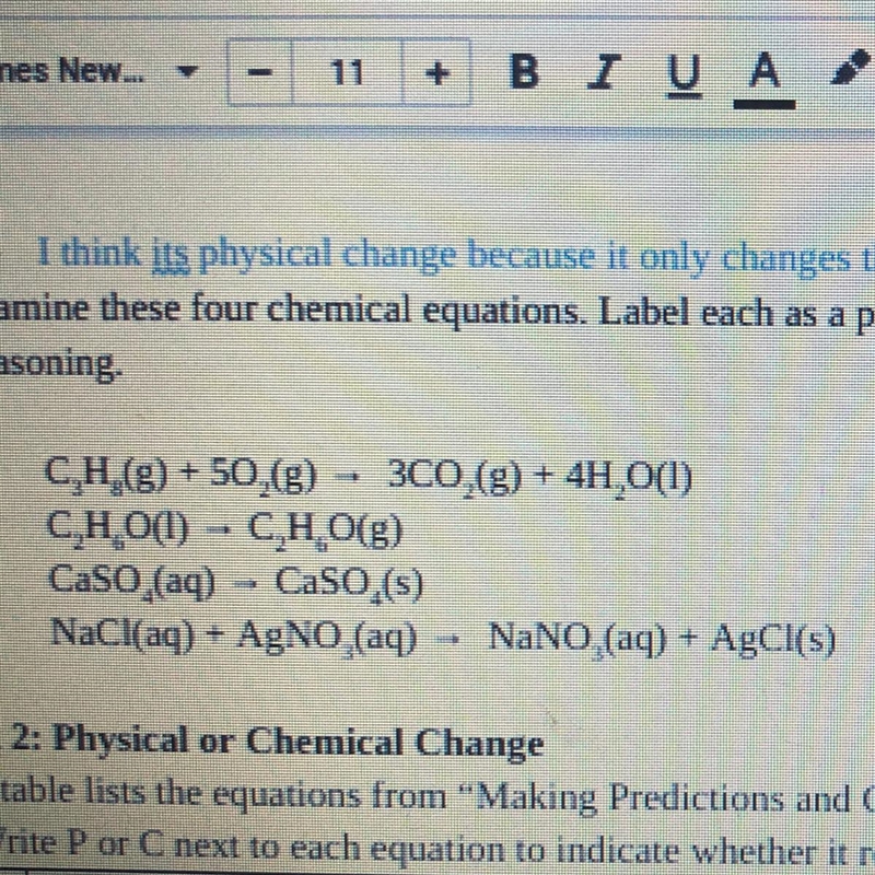 Label each as a physical or chemical change & explain your reasoning.-example-1