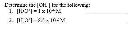 20 Points for urgency. Determine the [OH-] for the following. (Shown in image)-example-1