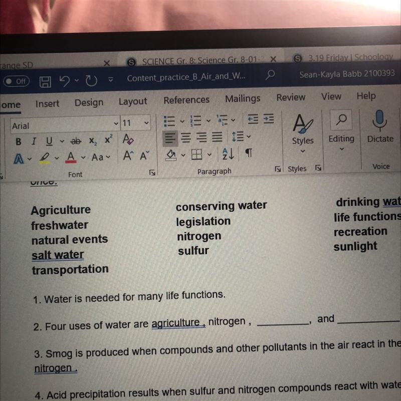 When polluted water runs off into rivers and groundwater, it reduces the amount of-example-1