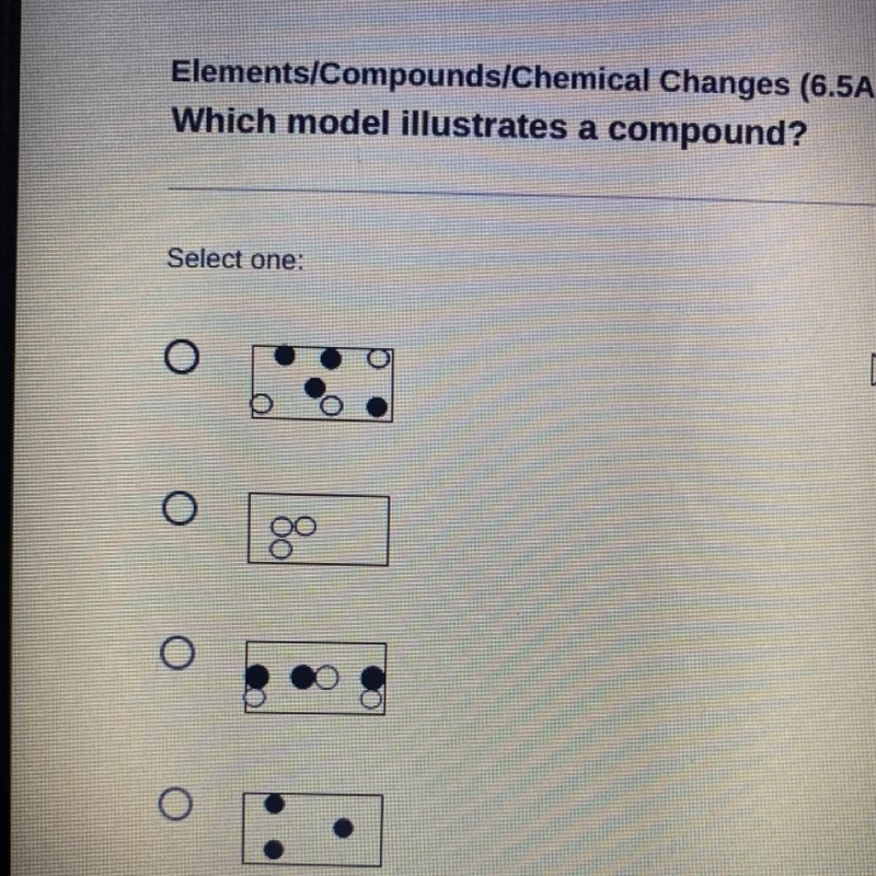 Which model illustrates a compound A, b, c, d,-example-1