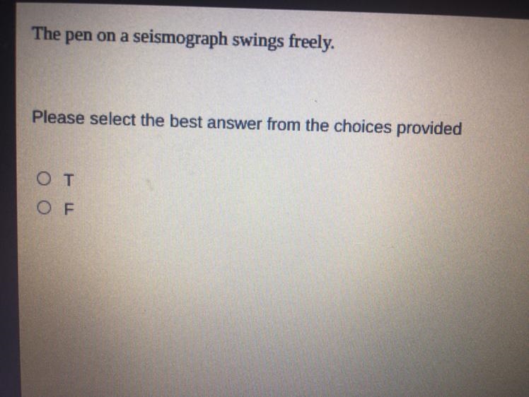 The pen on seismograph swings freely.-example-1