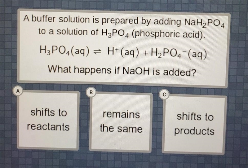 Please Help! A buffer solution is prepared by adding NaH2PO4 to a solution of H3PO-example-1