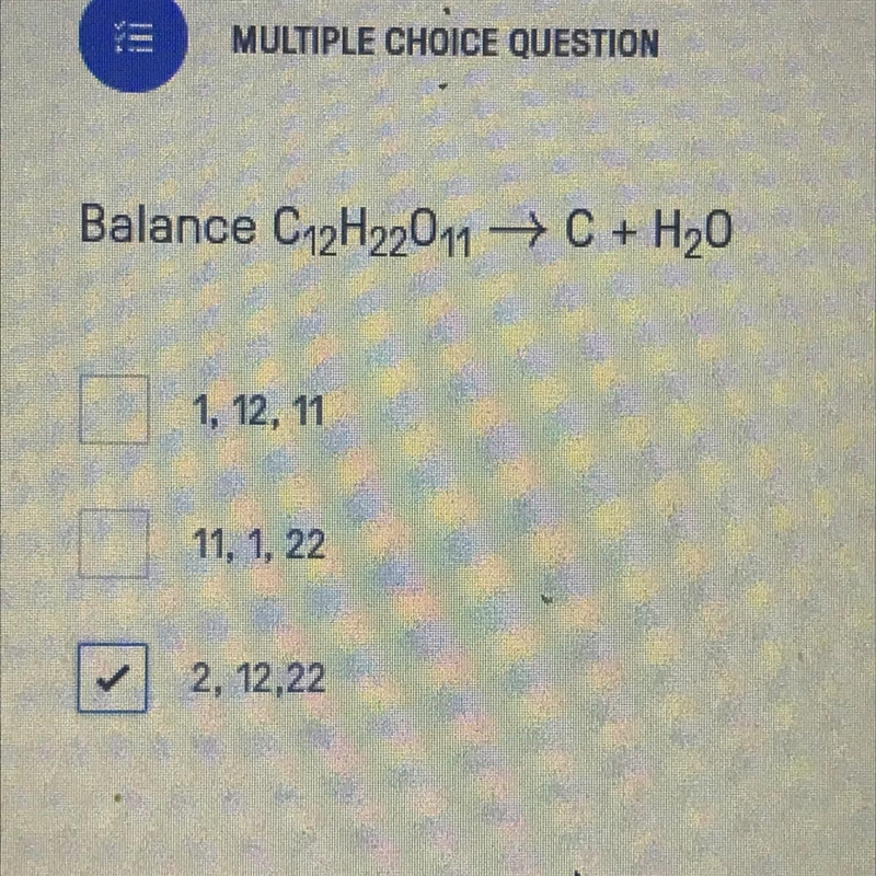 Balance C12H22011 → C + H2-example-1