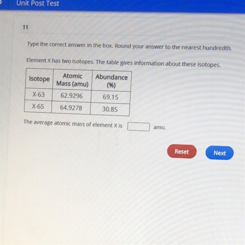 Need help how to find the atomic mass?-example-1