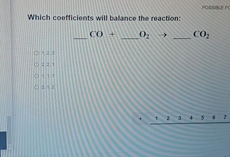 Which coefficients will balance the reaction? ___CO + ___O2 ->___CO2​-example-1