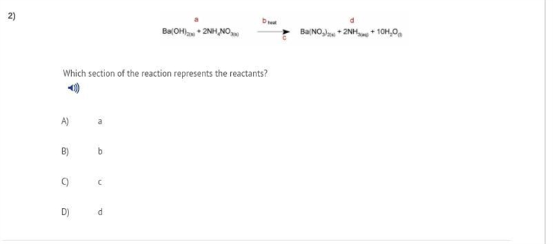 Which section of the reaction represents the reactants-example-1