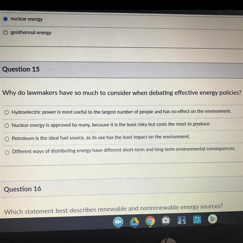 Why do lawmakers have so much to consider when debating effective energy policies-example-1