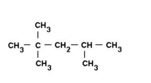 O nome oficial do composto abaixo é: * 2,2,4-trimetilpentano. 2,2,3-trimelpentano-example-1