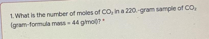 What is the number of Co2 in a 220 gram-example-1