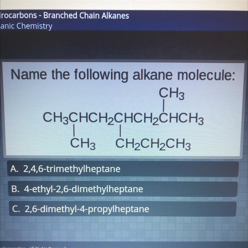 Name the following alkane molecule:-example-1