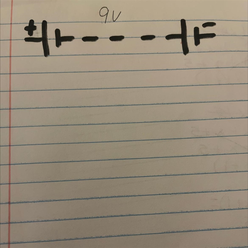 Draw the circuit symbol that would represent the 9V battery-example-1