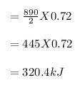 SHOW ALL WORK AND INCLUDE UNITS How many kilojoules of heat are released when 0.72 mole-example-1