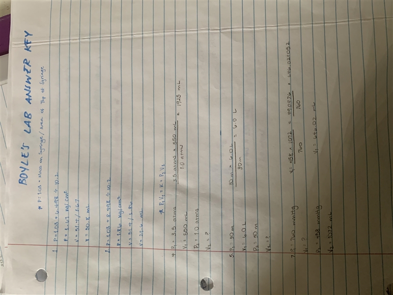 A tank containing 550mL of oxygen has a pressure of 3.5atms. If the pressure is changed-example-1