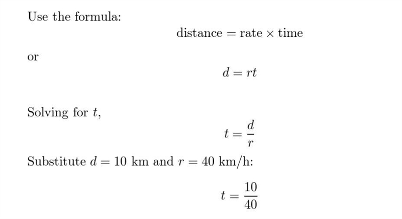 A motorcycle is moving at a constant speed of 35 km/h. How long (in hours) does it-example-1