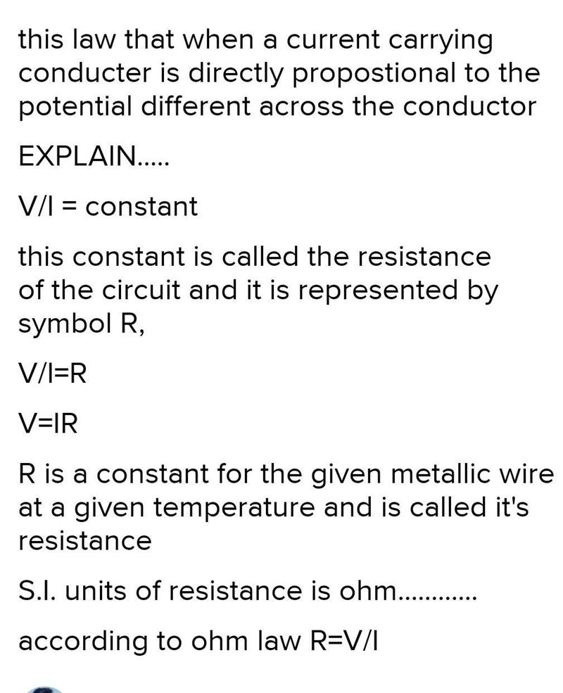 Please help explain Ohm's law​-example-1