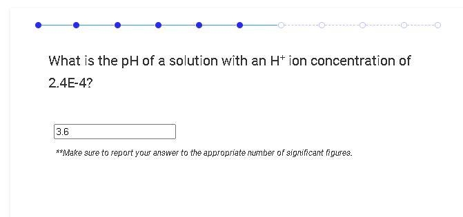 What is the pH of a solution with an H+ ion concentration of 2.4E-4? **Make sure to-example-1