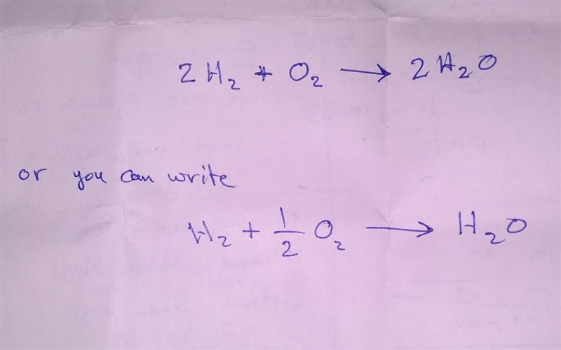 What is the overall equation for the covalent bond in H2O . Is it H2 + O2=H2O OR. H-example-1