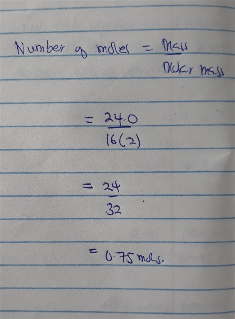 Calculate the number of moles of oxygen (O2) in 24.0 g of O2?-example-1