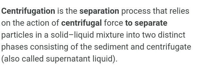 Define "seperation of centrifugation" plz answer have a great day ​-example-1