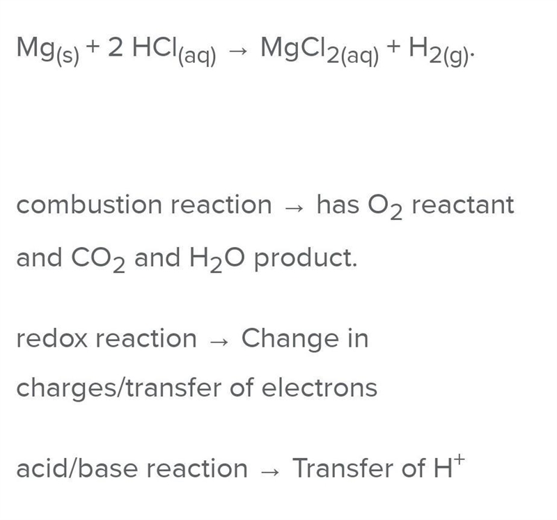 what are the reactants in the first word equation above. magnesium+hydrochloric acid-example-1