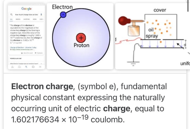 What is the charge of an electron?-example-1