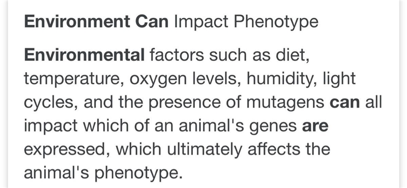 I’m learning about heredity 1. How can environment influencers inherited traits 2. How-example-1