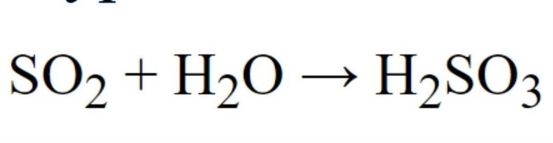 What is the product of SO2+H2O. ​-example-1