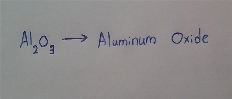 Compound formula made of elemental aluminum and element oxygen-example-1