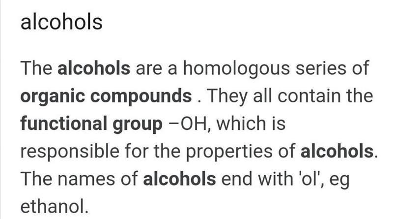 Why is ethanol a member of the homologous series of alcohols but propane is not I-example-1