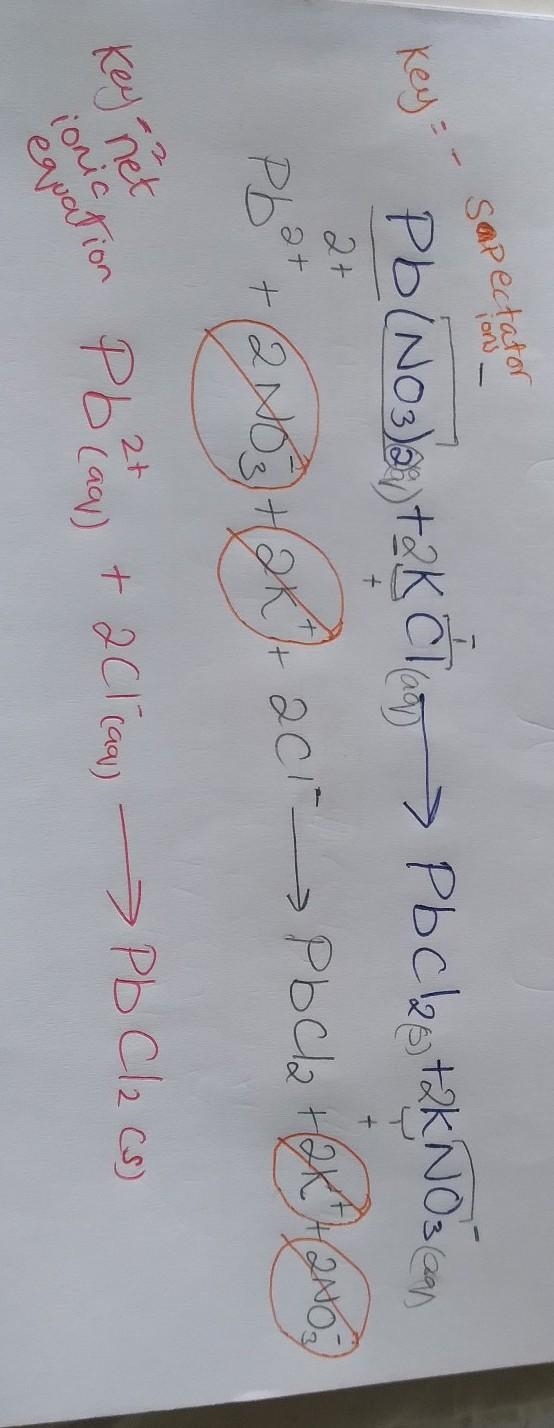 Write the complete and net ionic equations for the following reactions. If only the-example-1