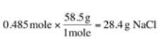 a student needs to use 0.485 moles of sodium chloride in an experiment how many grams-example-1