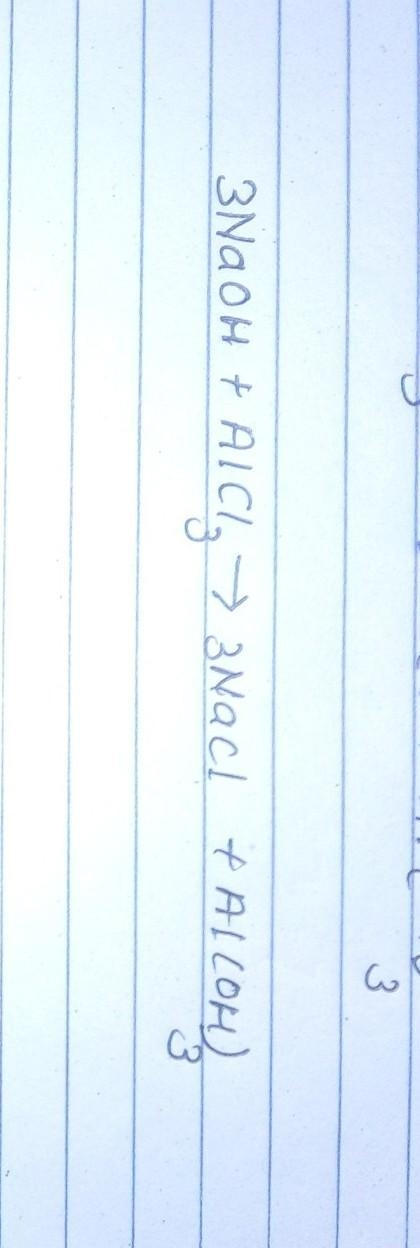 What are the coefficients that will balance the equation below? NaOH + AICI: NaCl-example-1