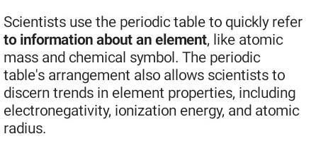 Write down the uses of periodic table। ​-example-1