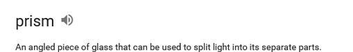 What is a prism? A. Something that measures the energy of light wavelengths B. Something-example-1