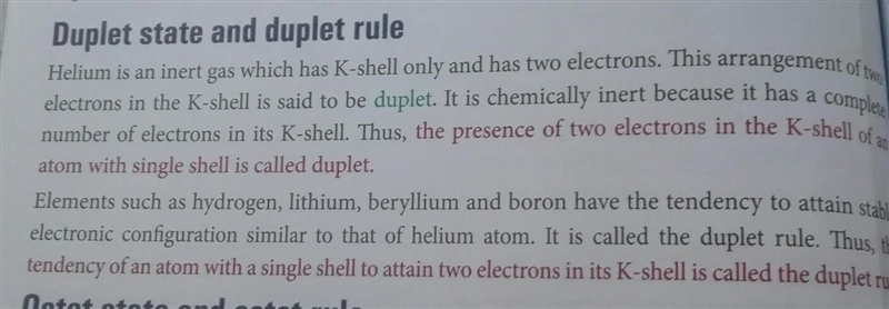 12. State duplet and duplet rule. Explain in brief with examples . ​-example-1