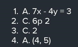 1. Which of the following is a linear inequality in two variables? A. 7x - 4y = 3 C-example-1