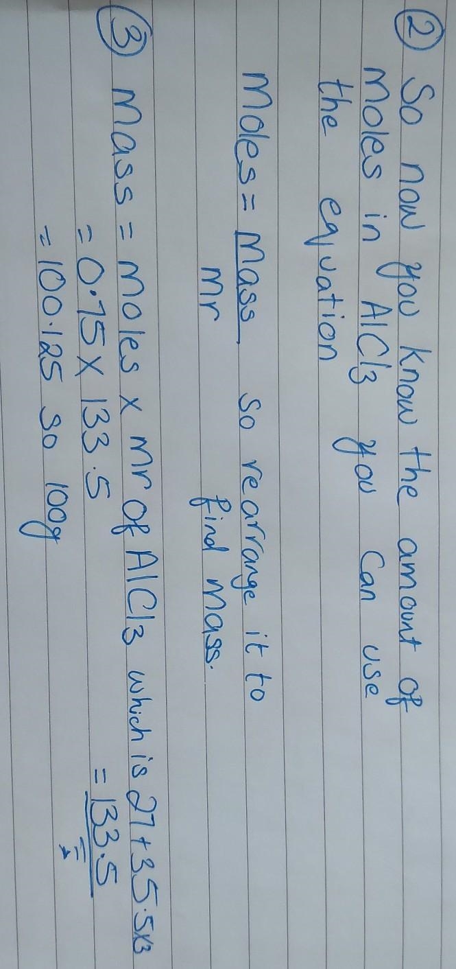 How many grams of AlCl3 are needed to completely react with 2.25 of NaOH?-example-2