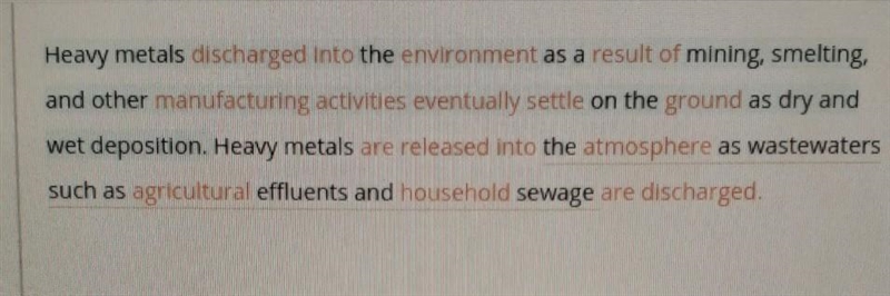 How do heavy metals like cobalt, zinc, mercury, and lead get into the environment-example-1