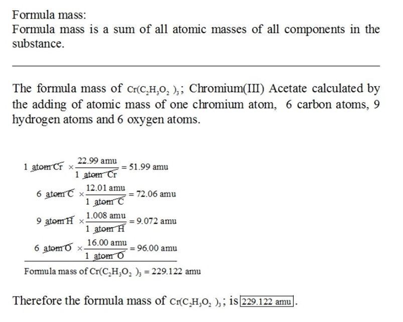 Calculate the formula mass for Cr(C2H302) show work-example-1