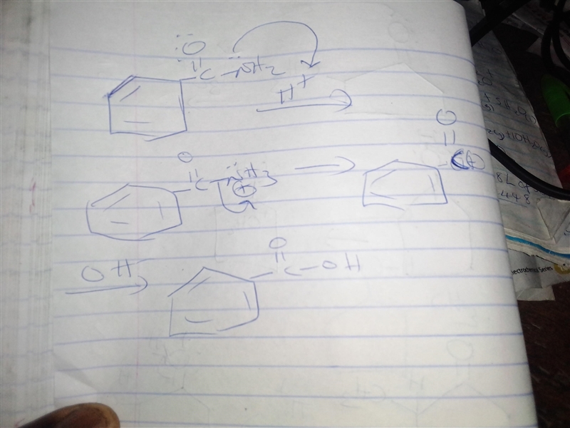 Mechanism of aspirin by salicyclic acid reacts with acetic acid ? Mechanism of benzoic-example-2