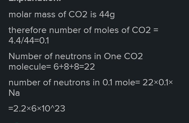 \huge\mathfrak\red{QuEsTioN:-} How many neutrons are present in 4.4 gram of Co2​-example-1