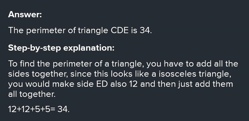 CF = 5, CD = 12, and EF = 5. Solve for the blanks below:-example-1