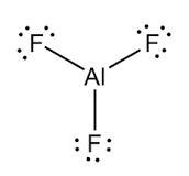 The Lewis diagram for AlF3 is: :F: The electron-pair geometry around the Al atom in-example-1