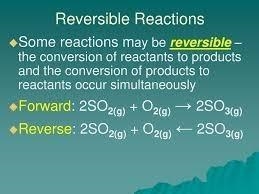 What is the Conversion of products into reactants-example-1