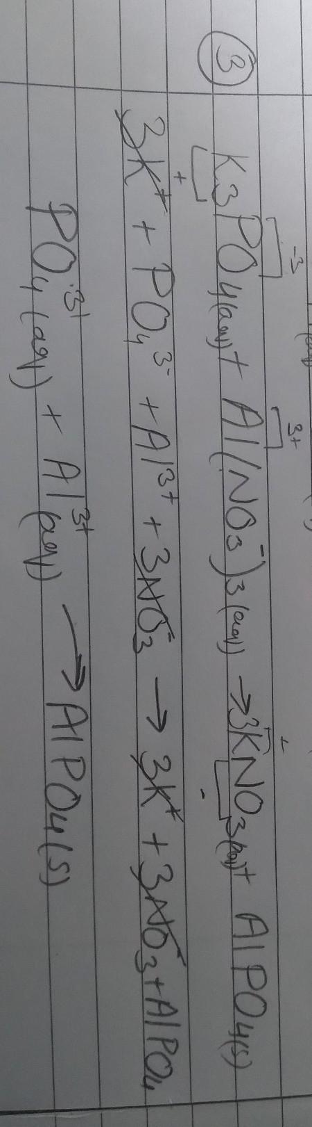 Write the complete and net ionic equations for the following reactions. If only the-example-3