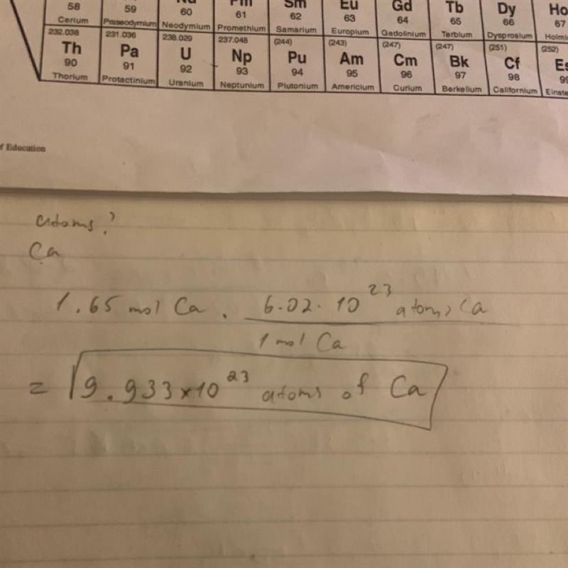 How many atoms of Ca are in 1.65 mol of Ca?-example-1