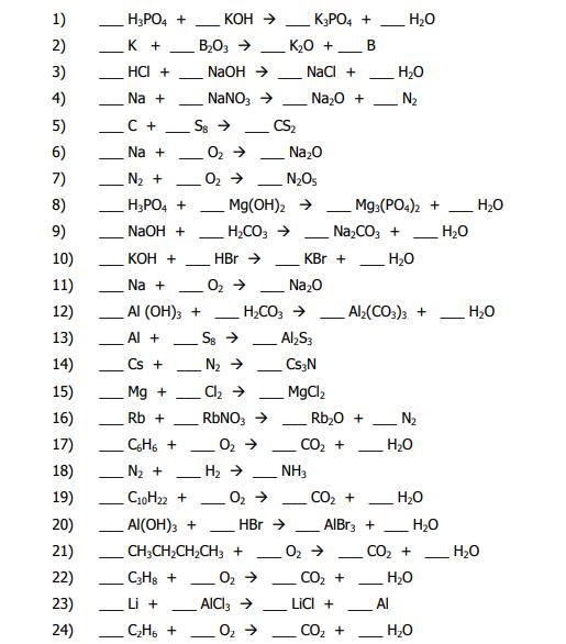 8. __H2 + __O2-> __H2O 9. __K2SO4 + __H2-> __H2SO4 + __K 10. __NO2 + __H2O-&gt-example-1